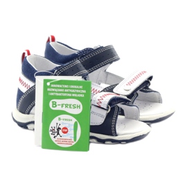 Kožené sandály pro suchý zip 81824 Navy/Red Bartek modrý 5 Kožené sandály pro suchý zip 81824 Navy/Red Bartek modrý 5