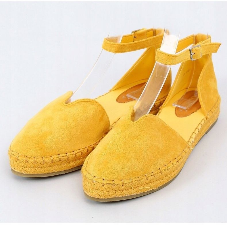Dámské espadrilky se střihem v medu 1219 Yellow žlutá 1
