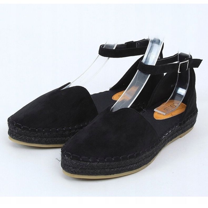 Černé espadrilky se střihem 1219 Black černý 1