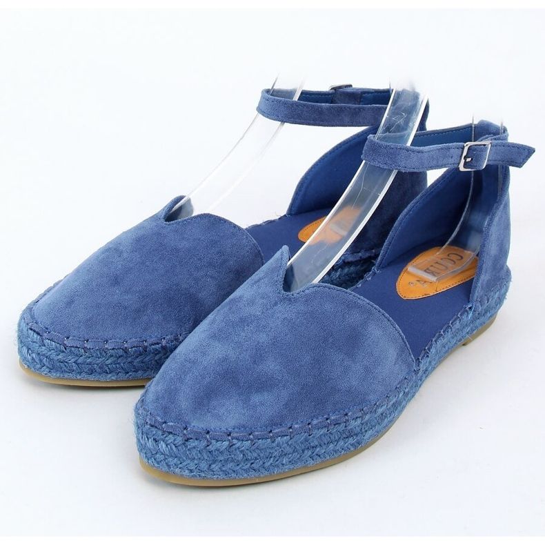 Modré espadrilky se střihem 1219 Blue modrý 1