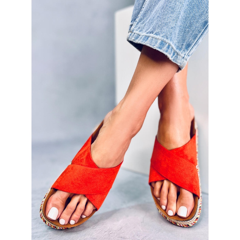 Oranžové korkové pantofle LS016 Orange oranžový 1