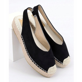 Černé espadrilky M-518 s otevřenými podpatky černý 1