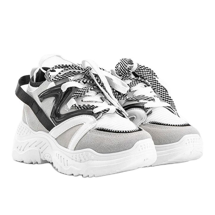 Šedé tenisky na silné podrážce Aracela šedá 1