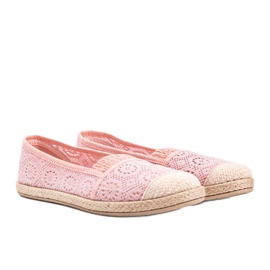 Laney růžové látkové espadrilky růžový 1 Laney růžové látkové espadrilky růžový 1
