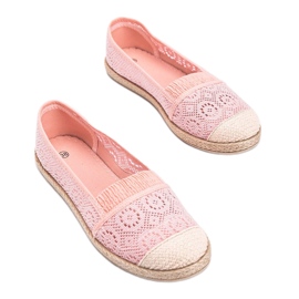 Laney růžové látkové espadrilky růžový 2 Laney růžové látkové espadrilky růžový 2
