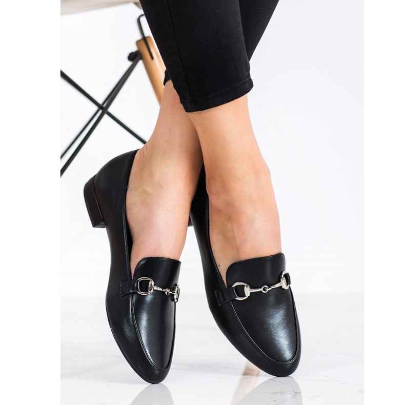 Sergio Leone Klasické mokasíny s eko kůží černá 1