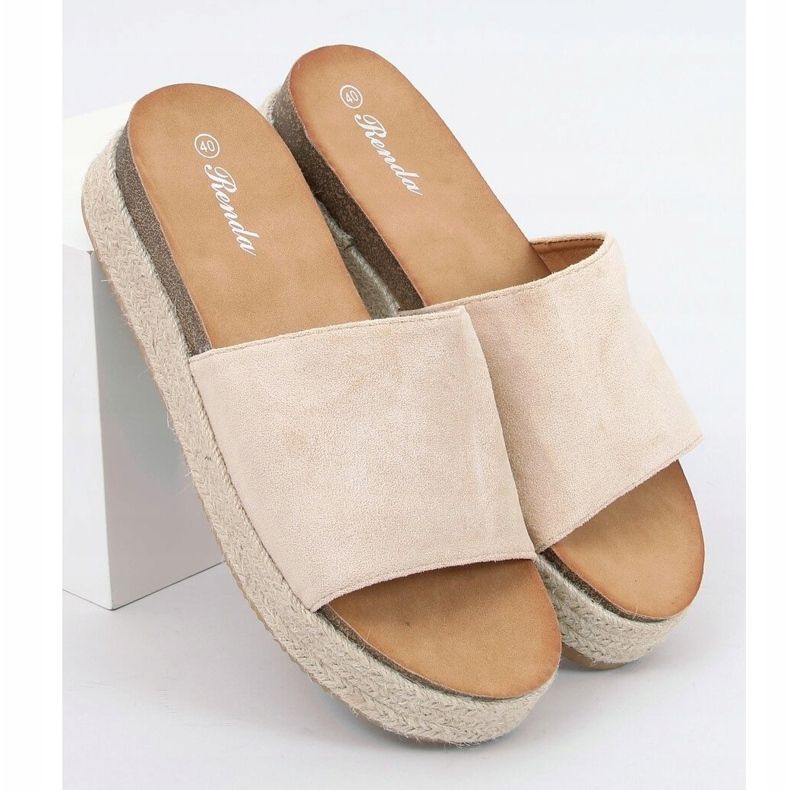 Béžové pantofle espadrilles 10-215 Beige béžový 1 Béžové pantofle espadrilles 10-215 Beige béžový 1