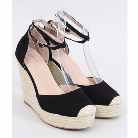 Černé espadrilky na klínové patě 3010 Black černý 1