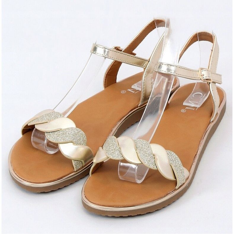 Zlaté dámské sandály 123-5 Gold zlatý 1