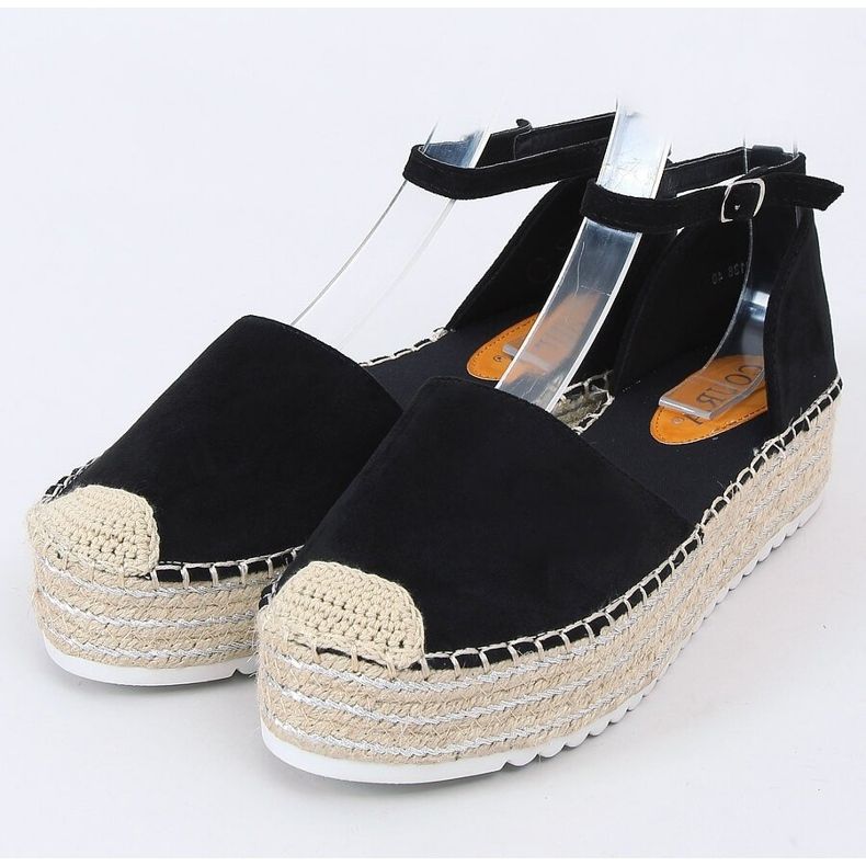 Espadrilles černé sandály 2138 Black černá 1