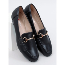 Černé Dámské černé mokasíny T392 Black černý 1