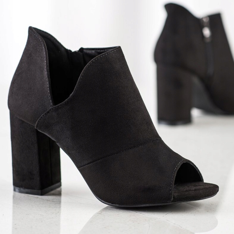 Jarní otevřené boty VINCEZA černý 1