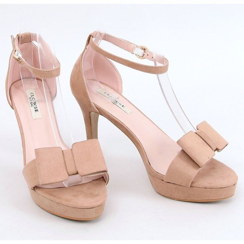 Sandály na béžové platformě 9R32 béžový 1