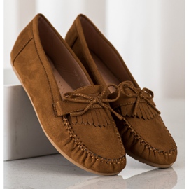 Diamantique Klasické hnědé mokasíny hnědý 2