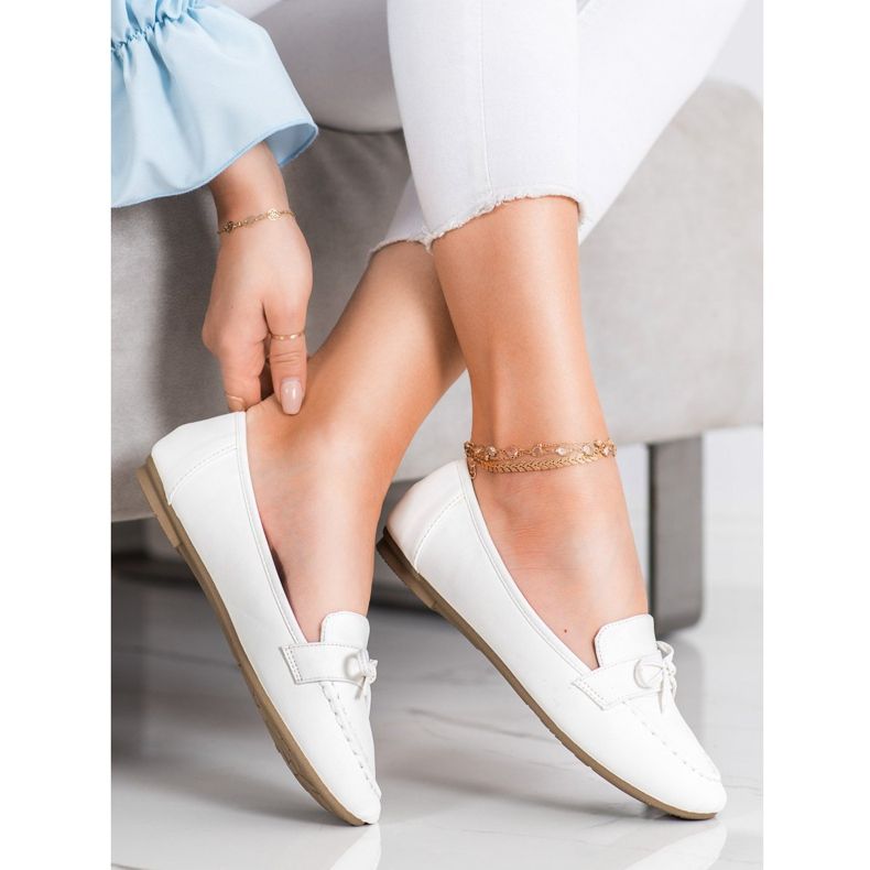 Diamantique Mokré mokasíny bílý 1