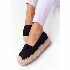 Espadrilles On The Straw Platform Black Highway černá 2