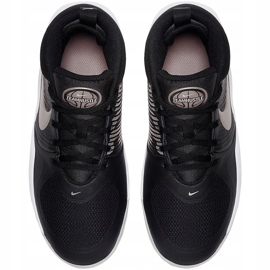 Dětské boty Nike Team Hustle D 9 černo-šedobílé AQ4224 001 černý černý 1