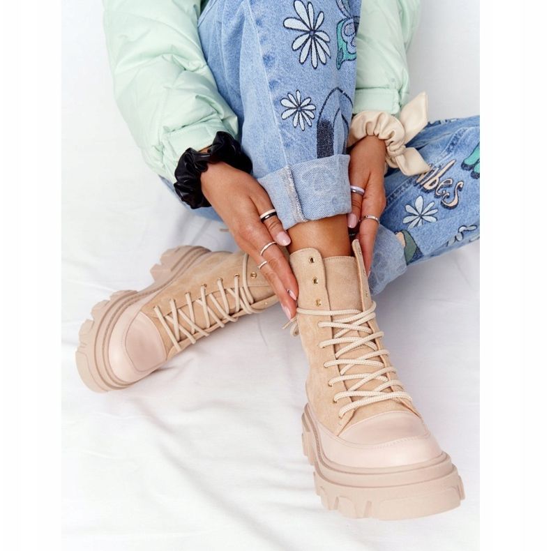 Semišové boty Workery Lewski Shoes 3007-0 Sand béžový vícebarevný 2