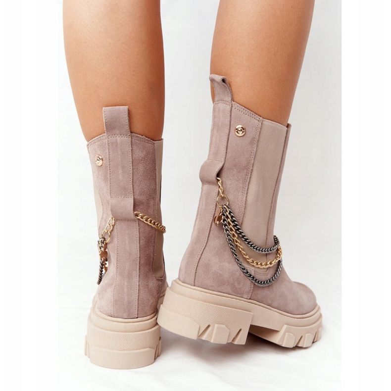 Semišové boty Chelsea Workery Lewski Shoes 2998-0 béžové béžový 2