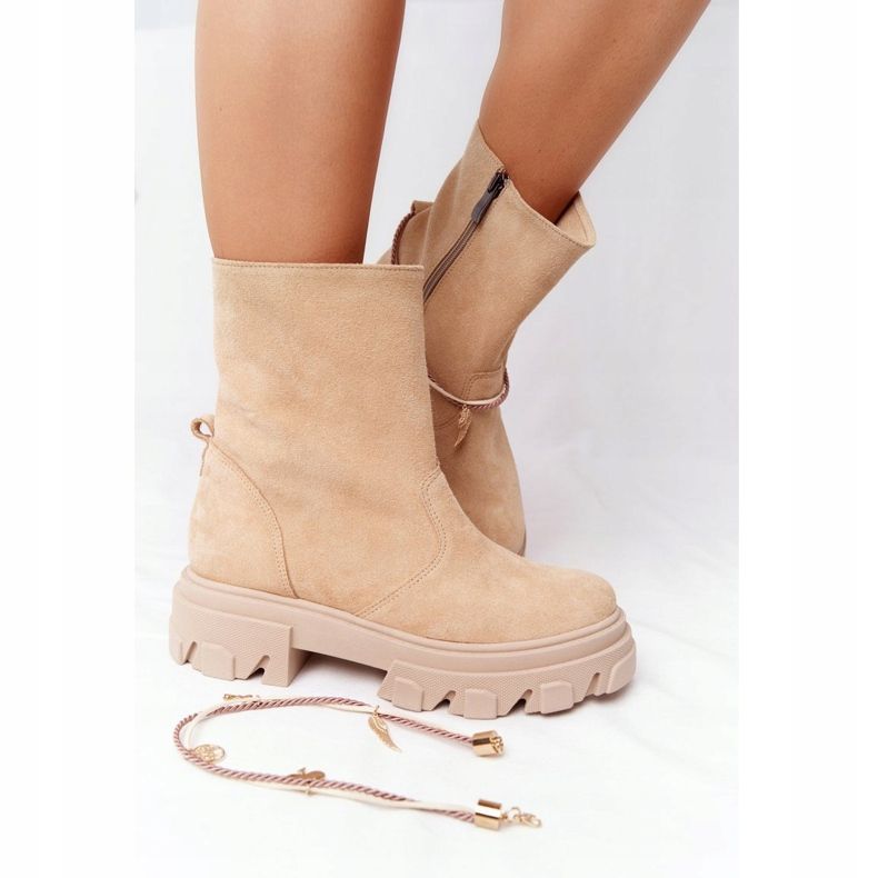 Semišové boty Workery Lewski Shoes 3006-0 Sand béžový vícebarevný 1