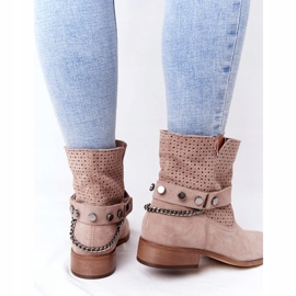 Prolamované jarní boty Lewski Shoes 2905-0 béžová béžový 1