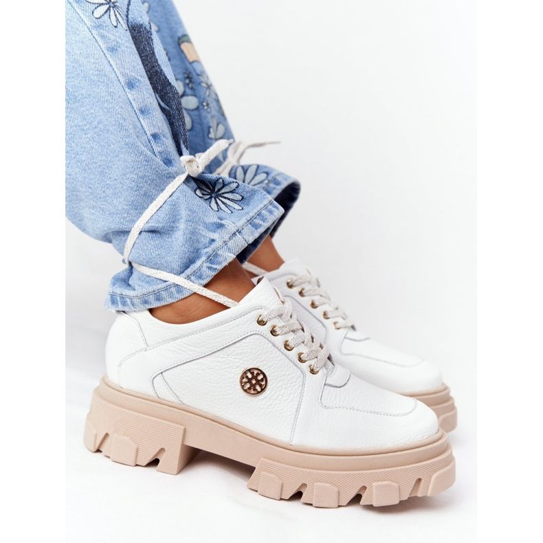 Lewski Shoes Kožené boty Oxfords Lewski 3011-0 bílé bílý 2