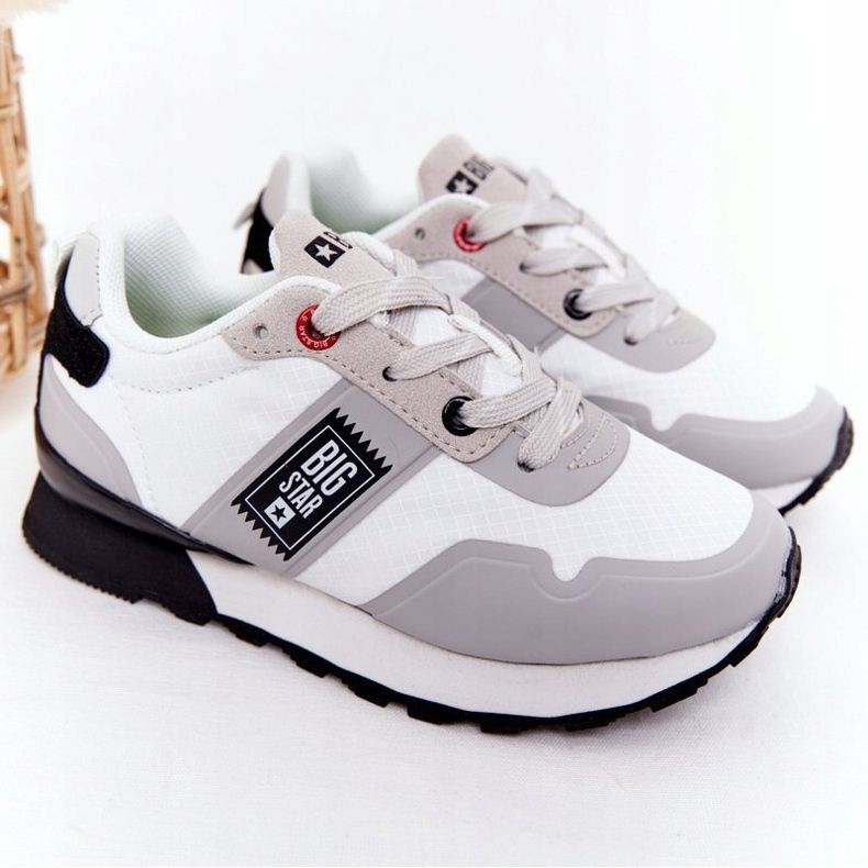 Dětská sportovní obuv Paměťová pěna Big Star HH374168 bílá bílý 2 Dětská sportovní obuv Paměťová pěna Big Star HH374168 bílá bílý 2