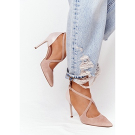 PV3 Elegantní semišové jehlové podpatky Visconi 7400 Pink růžový 2