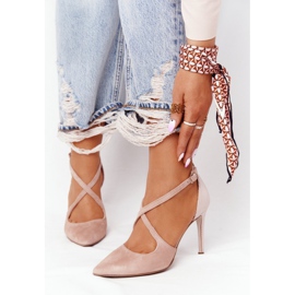 PV3 Elegantní semišové jehlové podpatky Visconi 7400 Pink růžový 1