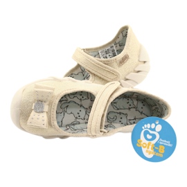 Dětské pantofle Befado s Bow 109P206 Gold zlatý 5