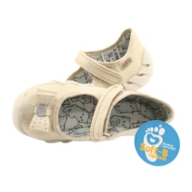 Dětské pantofle Befado s Bow 109P206 Gold zlatý 6