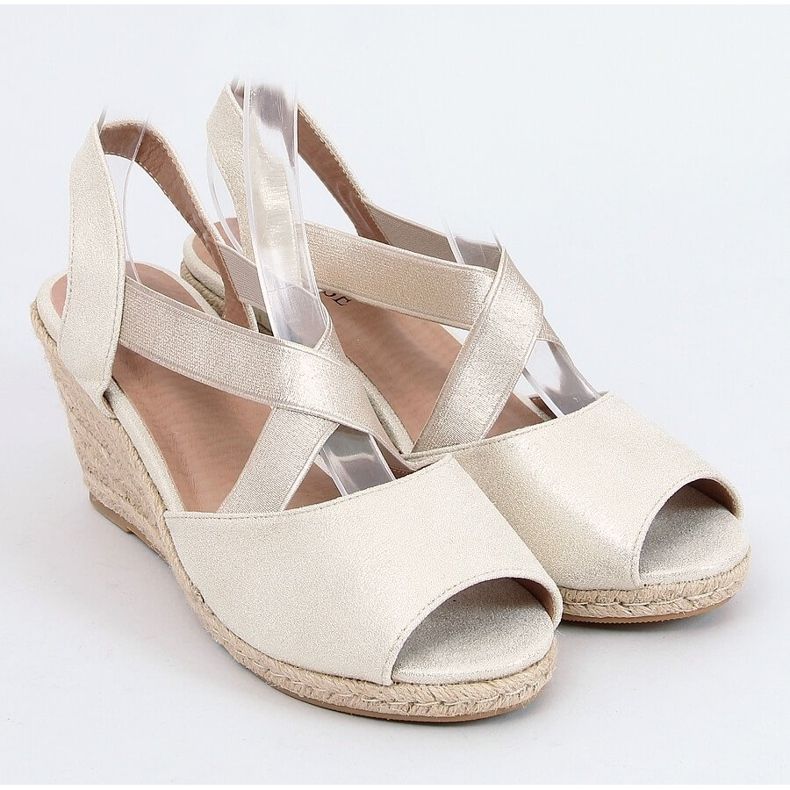 Sandály espadrilky na klíncích zlaté 9R38 Gold zlatý 1 Sandály espadrilky na klíncích zlaté 9R38 Gold zlatý 1