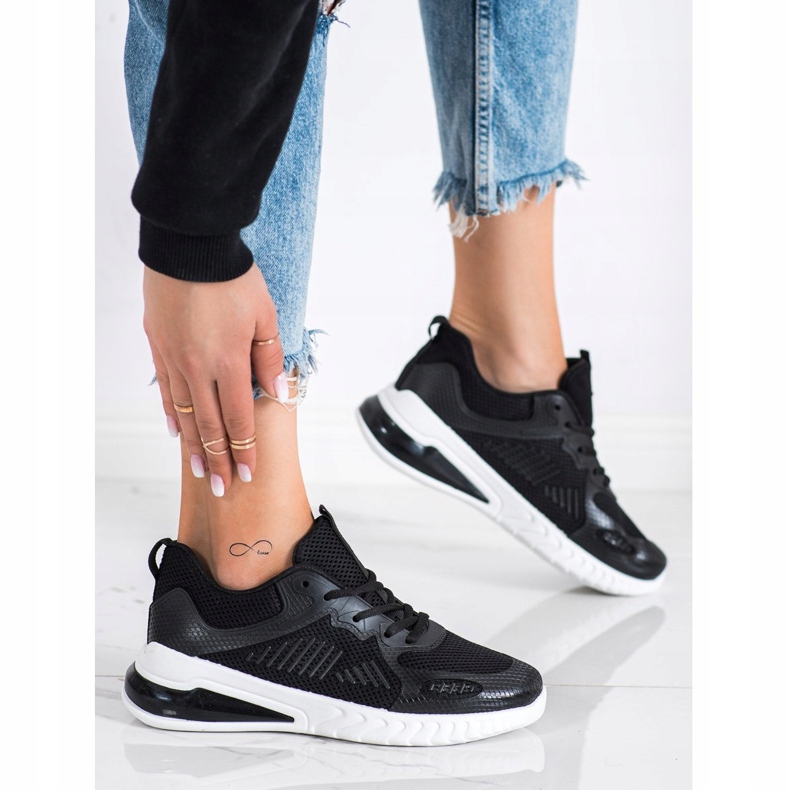 SHELOVET Prolamované sportovní boty černá 2