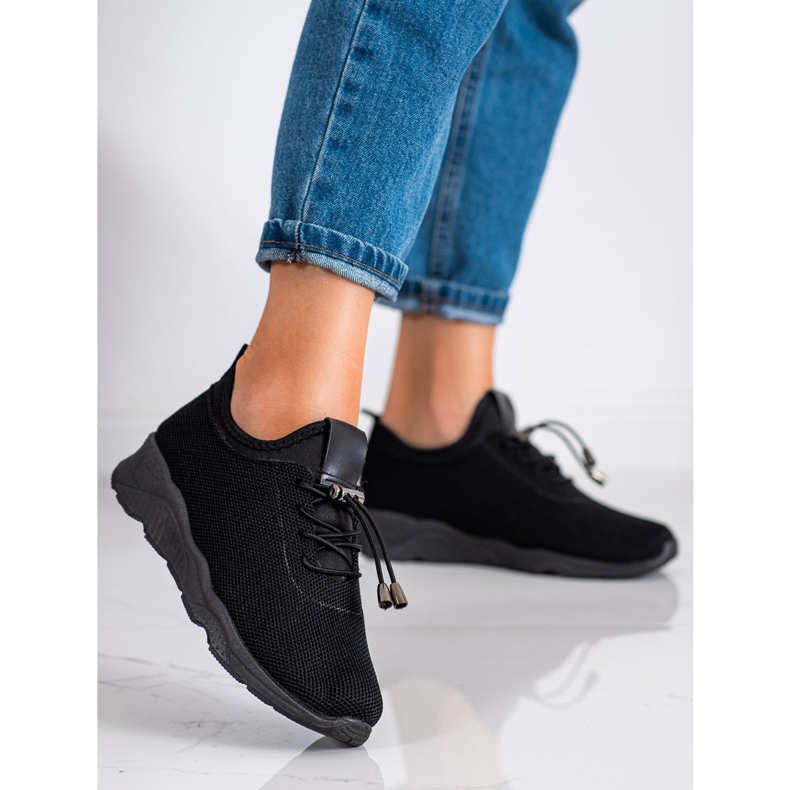 SUPER COOL Černé textilní tenisky černá 1