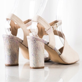 S. BARSKI Sandály s ozdobnou patou S.BARSKI béžový 1