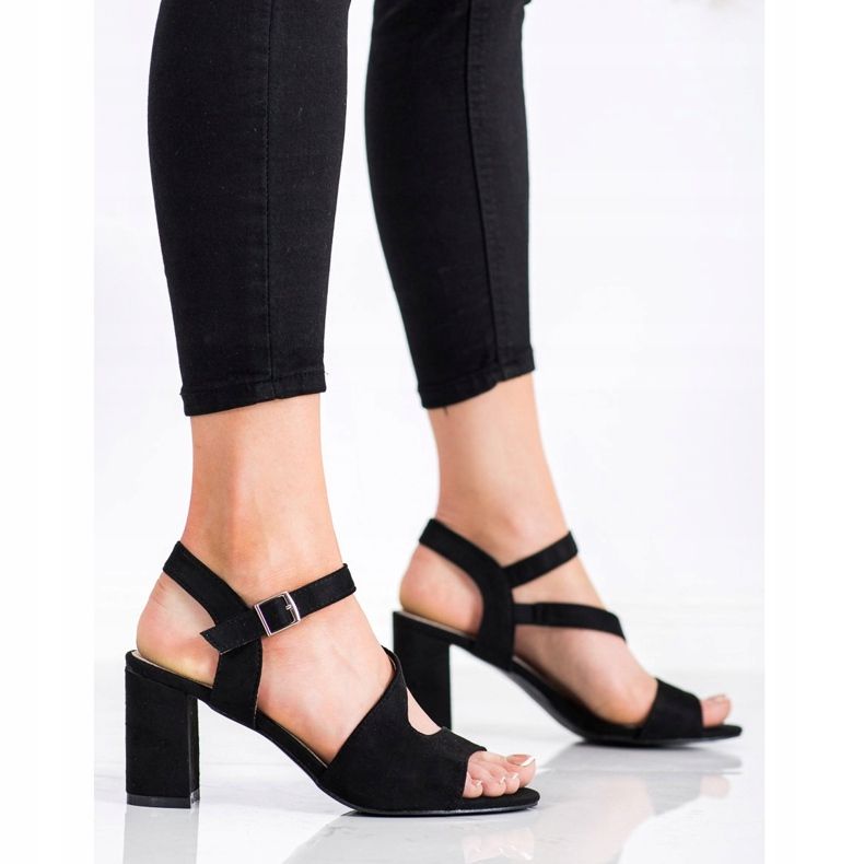 S. BARSKI Módní sandály na vysokém podpatku od S.BARSKI černá 1