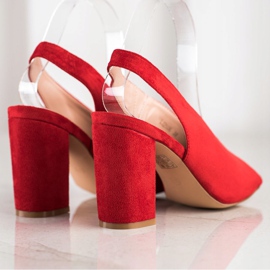 S. BARSKI Vestavěné sandály S.BARSKI červené 1