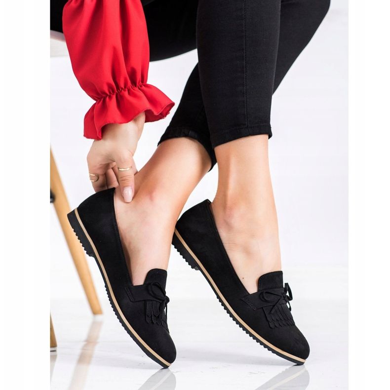 SHELOVET Suede Lords S Mašlí černá 2