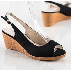 Goodin Neformální klínové sandály černý 2