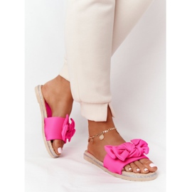 MSMG Gumové pantofle s růžovou mašlí Andrea béžový růžový 2