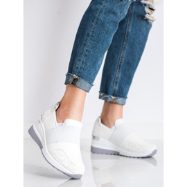 SHELOVET Nazouvací bílé tenisky bílý 1