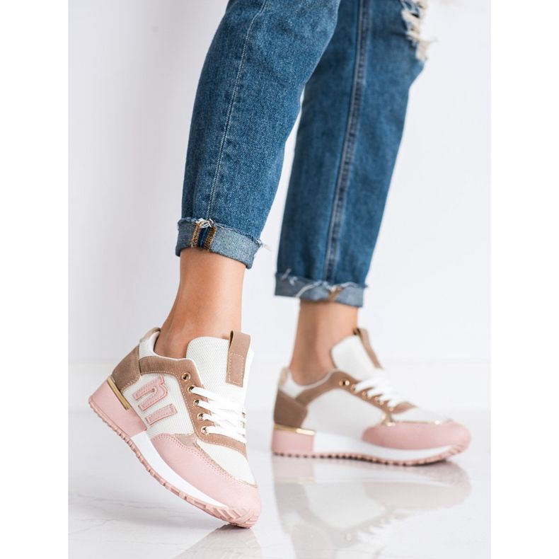 SHELOVET Sportovní obuv se síťovinou růžový 1