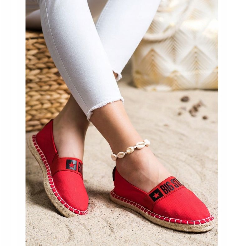 Dámské espadrilky Big Star HH274476 červený 1