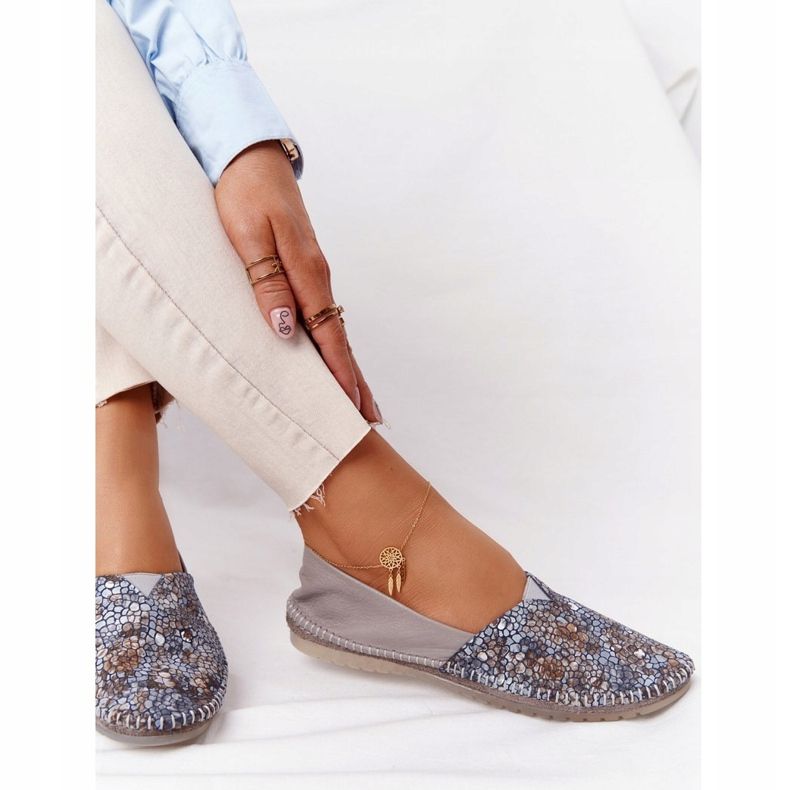 Dámské kožené balerínky Maciejka 01930-86 Ashen vícebarevný 1