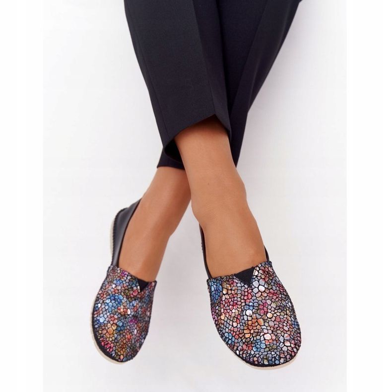 Dámská kožená Maciejka 01930-87 černé balerínky černá vícebarevný 2