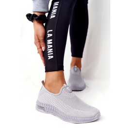 PS1 Dámské sportovní boty nazouvací šedé, které jsou strečové šedá 4