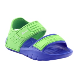 Vodní sandály American Club 0333 modrý zelená 2 Vodní sandály American Club 0333 modrý zelená 2