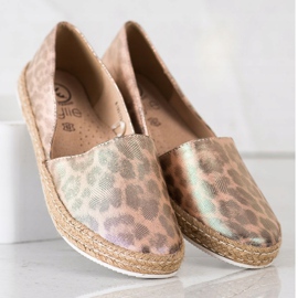 Kylie Skvrnité espadrilky béžový zlatý 2