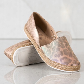 Kylie Skvrnité espadrilky béžový zlatý 1
