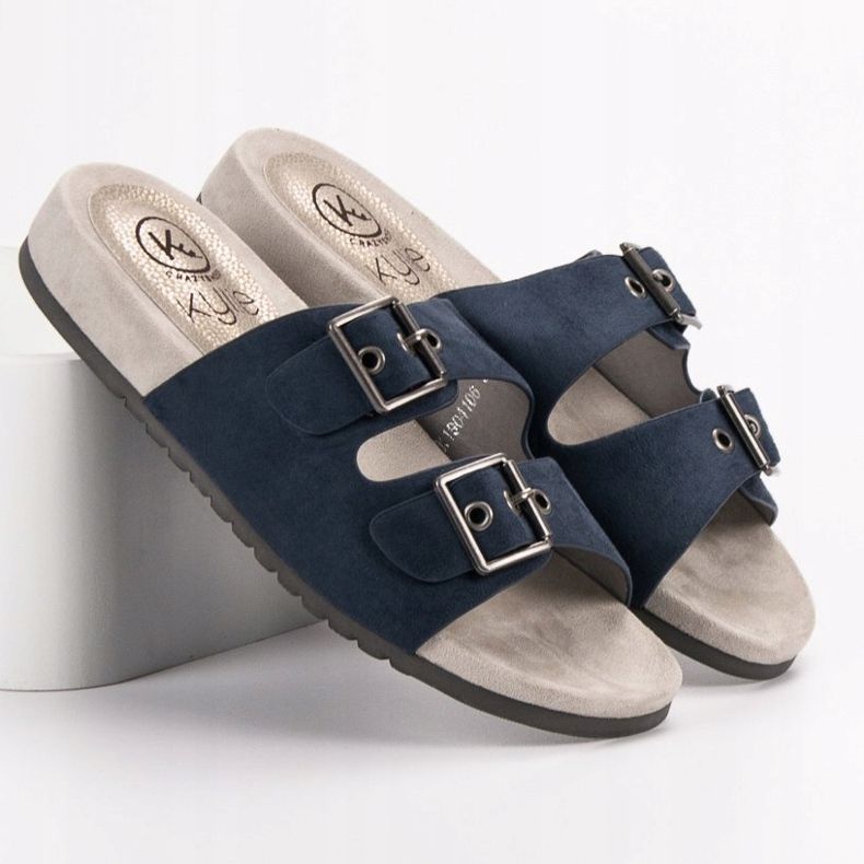 Kylie Klasické tmavě modré pantofle modrý 2